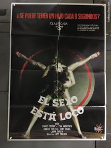 Cinéma: ADX08 EL SEXO ESTA LOCO JESUS FRANCO POSTER ORIGINAL 70X100 ESTRENO